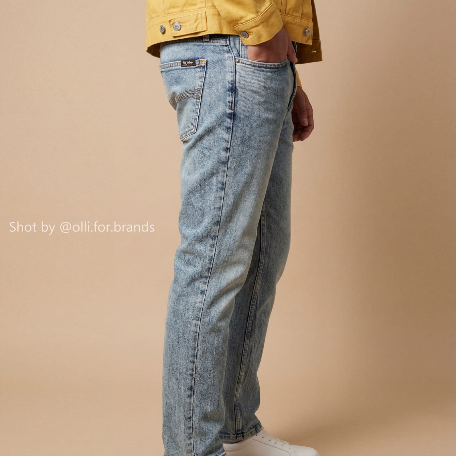 Denim Detail Shot men's wear lookbook image.