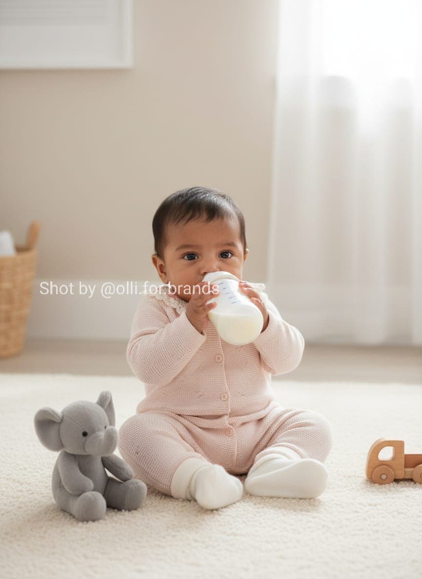 Blush Baby Knit Set kids' wear lookbook image.