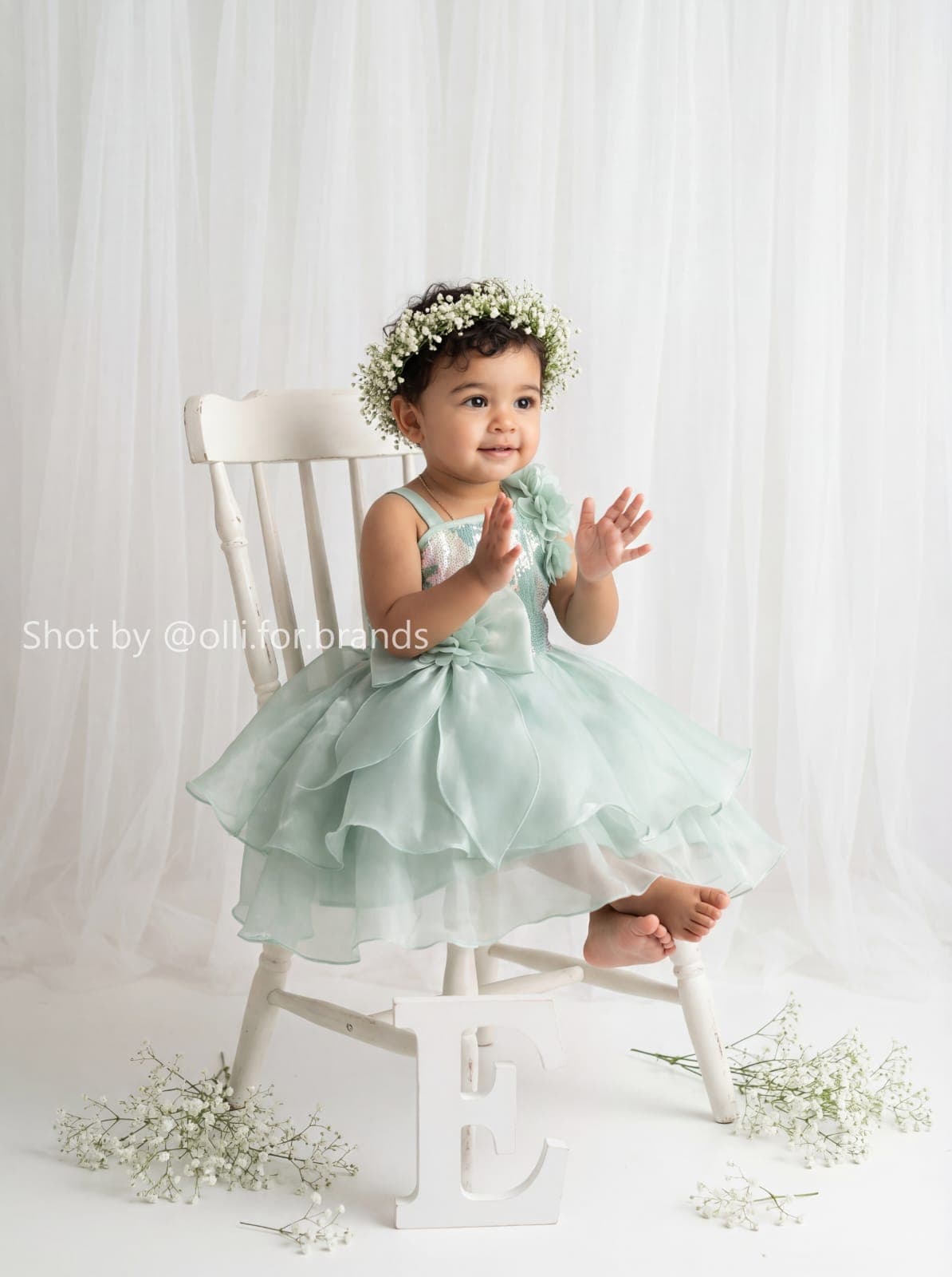 Mint Tulle Dress kids' wear lookbook image.