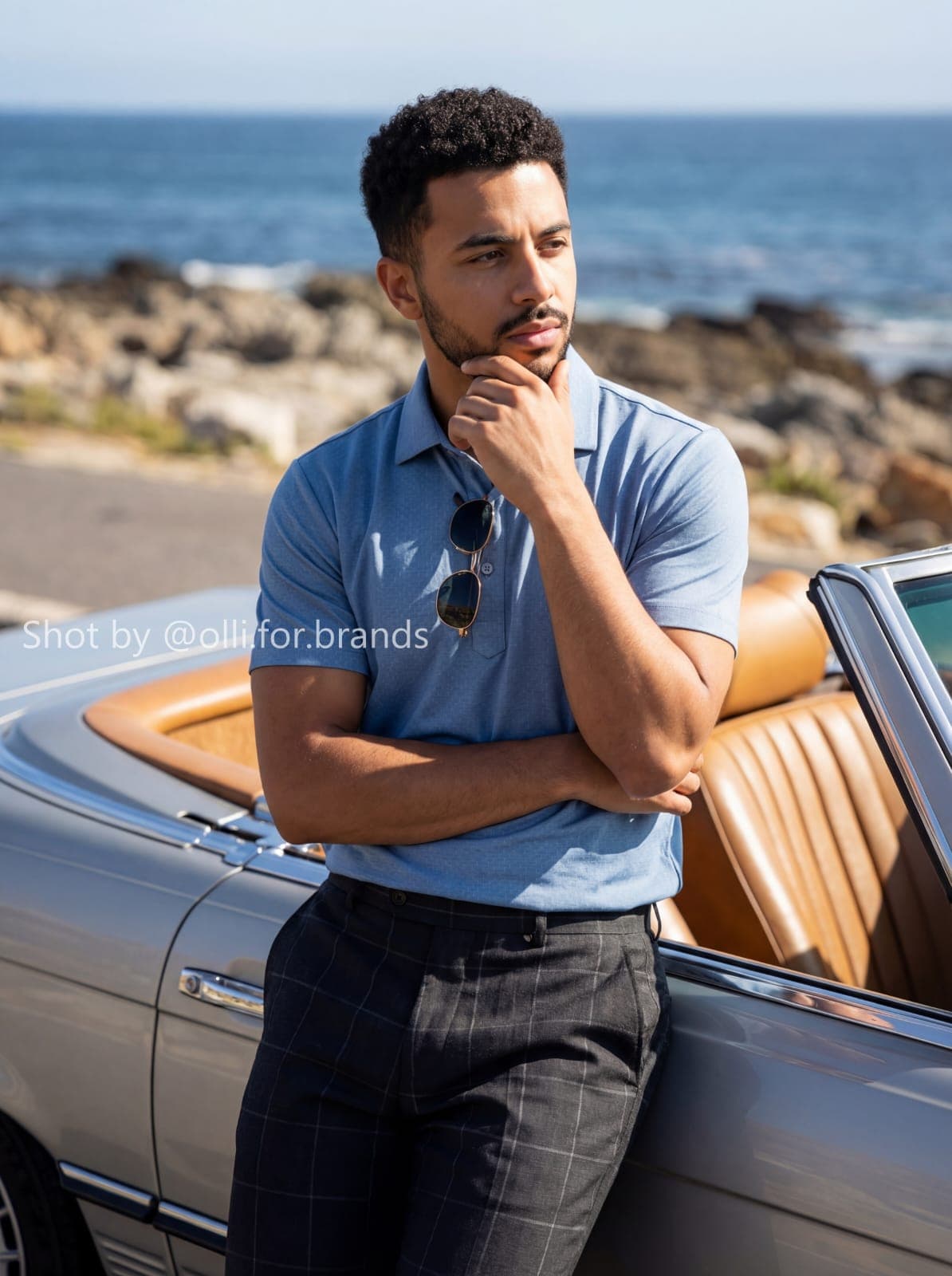 Blue Polo Outdoor Look men's wear lookbook image.