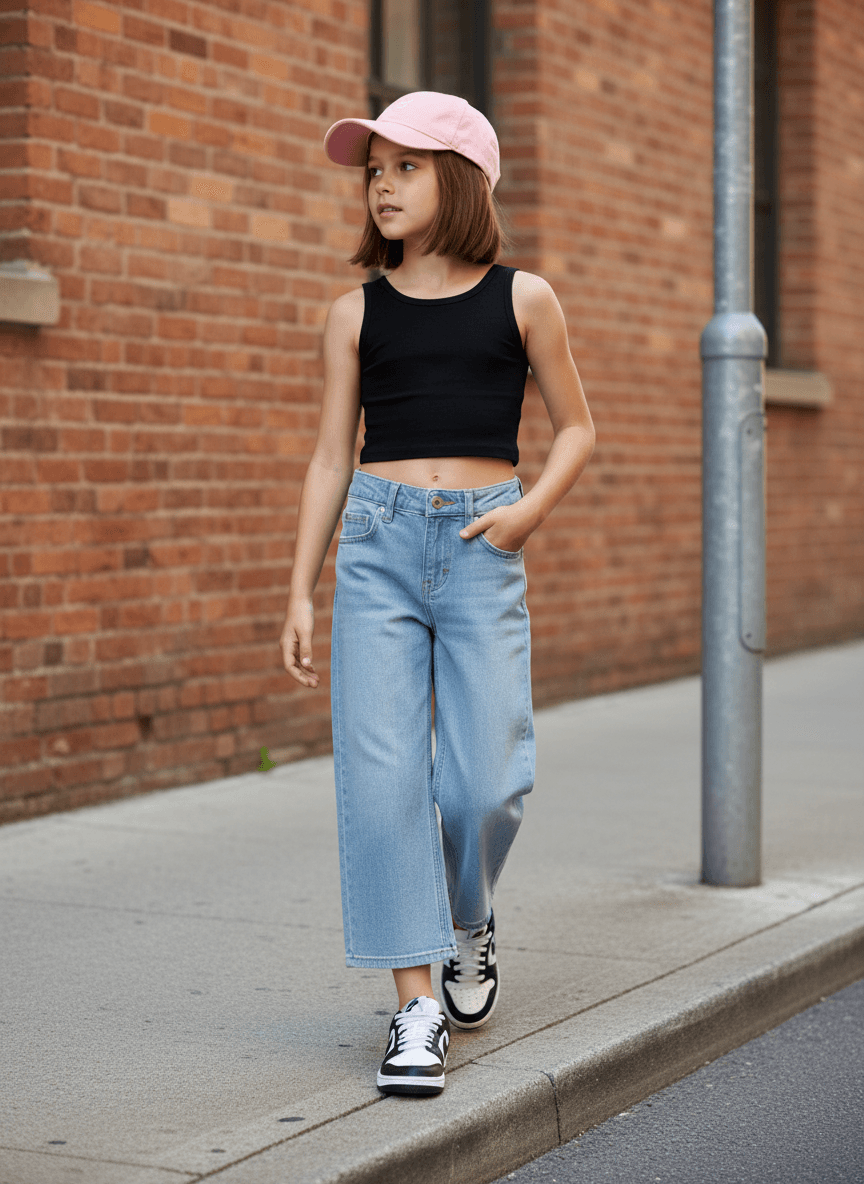 Skate Denim Look kids' wear lookbook image.