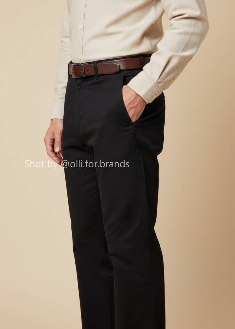 Black Trouser Detail men's wear lookbook image.