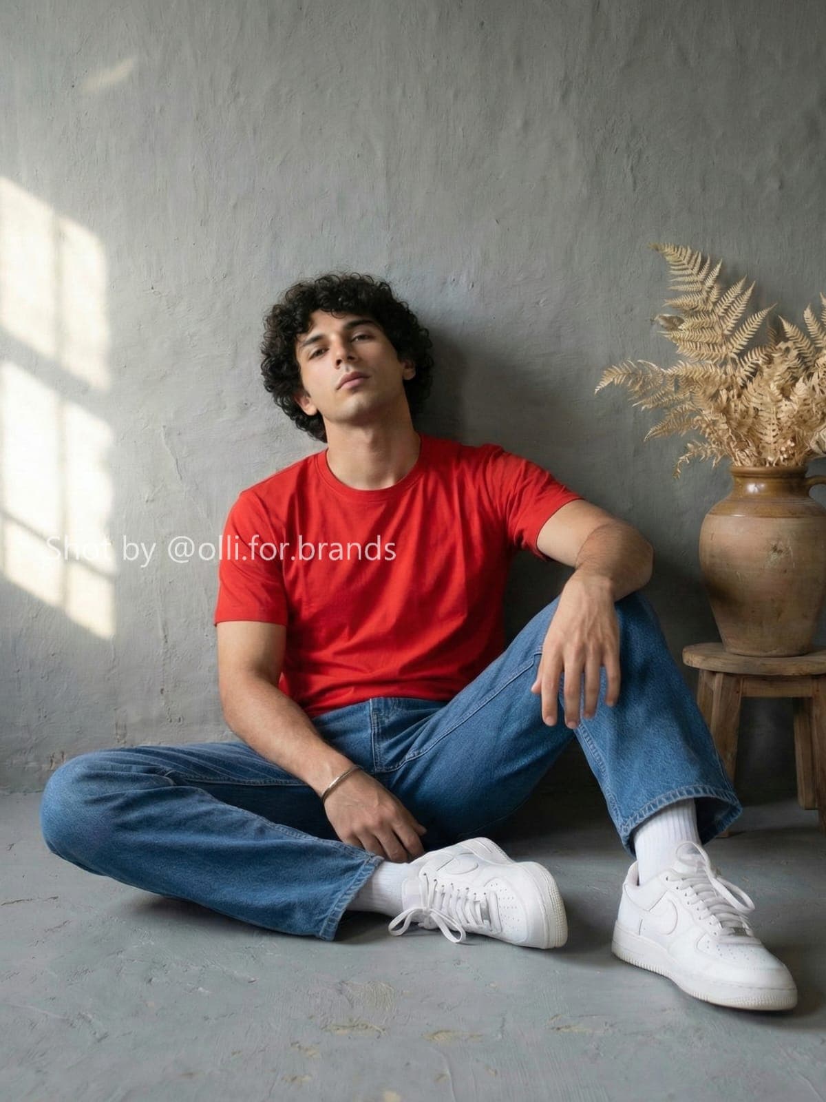 Red Tee and Denim men's wear lookbook image.